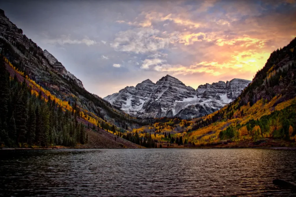 Maroon Bells between Crested Butte and Aspen CO